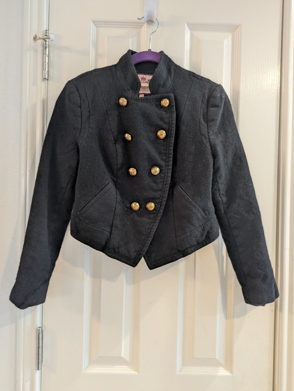 Rare Juicy Couture Military Moto Wool Jacket